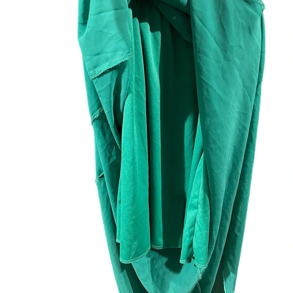 Gold and Green dress, high low, large - Picture 4 of 6